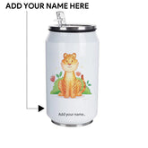Lion illustration Customized Steel Sipper Can 350 Ml